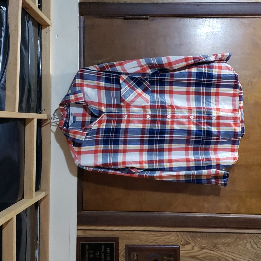 Old Navy The Boyfriend Shirt Light Flannel Shirt Women's Size Medium